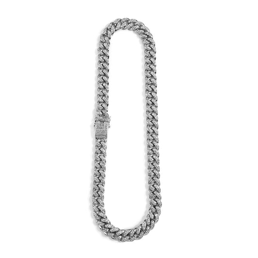 Baiyasanlans European and American Fashion Brand Hip Hop Diamond Cuba Chain